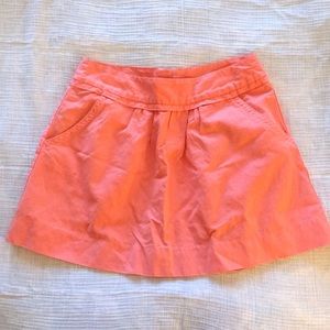 J.Crew cotton cavalry neon peach linen blend mini